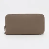 エルメス アザップロングシルクイン ヴォーエプソン エトゥープ シルバー金具 ＡＢランク