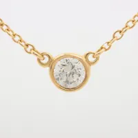 ティファニー バイザヤード 1P ダイヤ ネックレス 750(YG) 直径約4.27mm