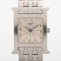 エルメス Hウォッチ HH1.210 SS QZ シルバー文字盤