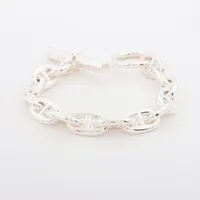 エルメス シェーヌダンクルMM 925 ブレスレット 15コマ シルバー エルメス シェーヌダンクルMM 925 ブレスレット 15コマ シルバー