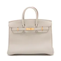 エルメス バーキン25 トゴ パールグレー ローズゴールド金具 ＡＢランク