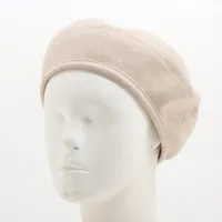 エルメス セリエ カシミヤ×シルク ベレー帽 58 ベージュ Ａランク