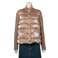 モンクレール CARDIGAN ウール×ナイロン ダウンジャケット 22年 ブラウン ＡＢランク