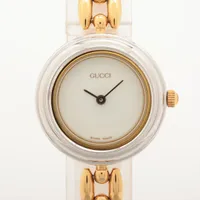 グッチ チェンジベゼル 11/12.2 GP QZ 白文字盤