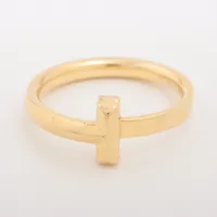 ティファニー Tワン ナロー リング 750(YG)