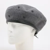 エルメス サントノーレ チャーム カシミヤ ベレー帽 58 グレー ＳＡランク
