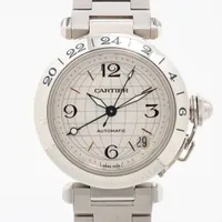 カルティエ パシャC W31029M7 SS AT シルバー文字盤