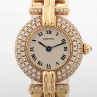 カルティエ コリゼ WB1018P3 YG QZ シルバー文字盤