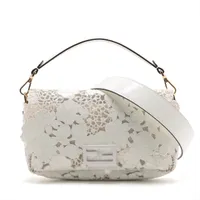【良品】フェンディ マンマバケット ショルダーバッグ コットン アイボリー系 フェンディ(FENDI)フェンディ マンマバケット ハンドバッグ