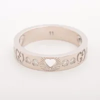 グッチ アイコンアモール ダイヤ リング 750(WG) 11