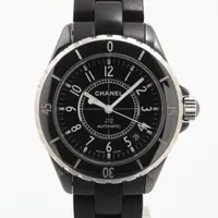 シャネル J12 H0684 CE×SS×ラバー AT 黒文字盤