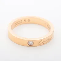カルティエ エングレーブド 1P ダイヤ 750(PG)