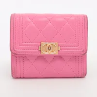 シャネル ケース類 コンパクトウォレット ボーイシャネル ピンクの買取
