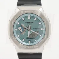 カシオ Gショック GBM-2100A-1A2JF SS×ラバー ソーラー 水色文字盤 Ａランク