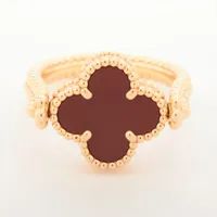 ヴァンクリーフ&アーペル ヴィンテージ アルハンブラ リバーシブル ダイヤ カーネリアン 750(PG)