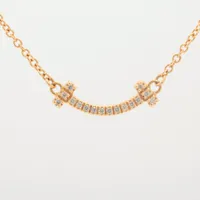 ティファニー Tスマイル ミニ ダイヤ 750(YG)