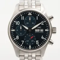 IWC パイロットウォッチ クロノグラフ IW388101 SS AT 青文字盤