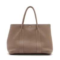 エルメス ガーデンパーティ36 PM ネゴンダ エトゥープ シルバー金具 ＡＢランク