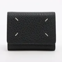 メゾンマルジェラ グラムスラム 4ステッチ レザー 三つ折り財布