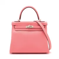 エルメス ケリー25 スイフト ローズアザレ シルバー金具