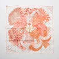 エルメス カレ90 Plumets et Panaches 羽根と羽飾り シルク