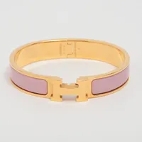 エルメス Hバングル クリックH GP バングル ピンク ＡＢランク