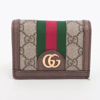 正規品　新品同様　グッチ財布　グッチリボン　グッチバイカラー　GGスプリーム グッチ(GUCCI)|GGスプリームウェブリボン長財布|HARDOFFオフ