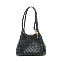 ボッテガヴェネタ　イントレチャート　ハンドバッグ　ブラック　レザー BOTTEGA VENETA - ボッテガヴェネタ BOTTEGAVENETA ハンドバッグ