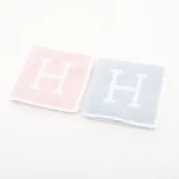 エルメス コットン タオル ブルー×ピンク Ａランク