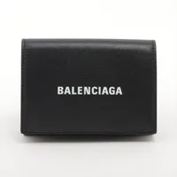 バレンシアガ エブリデイ 594216 レザー コンパクトウォレット ピンク