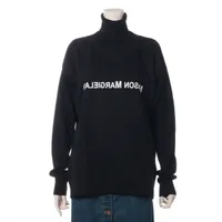 MM6 コットン×ウール タートルネックニット ブラック ＡＢランク