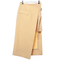 サカイ ウール×ポリエステル スカート イエロー