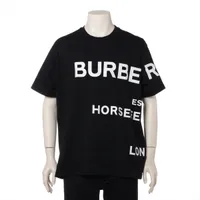バーバリー ホースフェリー コットン Tシャツ ティッシ期 ブラック ＡＢランク
