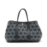 エルメス ガーデンパーティ30 TPM トワルソーアッシュ ブラック シルバー金具