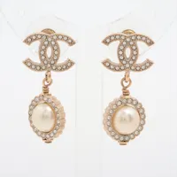 ●CHANEL ココマーク フェイクパール ラインストーン ピアス B19B ○CHANEL ココマーク フェイクパール ラインストーン ピアス B19B