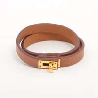 エルメス ケリーブレスレット ドゥブルトゥール レザー