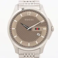 グッチ Gタイムレス 126.3 SS QZ ベージュ文字盤 Ａランク