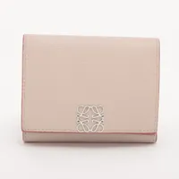 ロエベ アナグラム バーティカル レザー 財布 ベージュ ＡＢランク