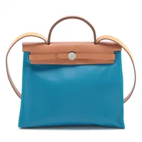 エルメス エールバッグジップPM トワルアッシュベルリンヌ×ヴァッシュハンター ブルーザンジバル シルバー金具