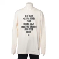 モンクレール コットン ロングTシャツ 21年 クリーム ＳＡランク