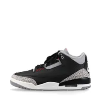ナイキ AIR JORDAN 3 RETRO レザー スニーカー 24AW ブラック×グレー Ａランク