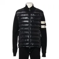モンクレール CARDIGAN ウール×ナイロン ジャケット 21年 ブラック ＡＢランク