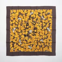 エルメス カレ90 l'ARBRE de SOiE 絹の木 桑の木と蚕 シルク
