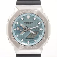 カシオ Gショック GBM-2100A-1A2JF SS×ラバー ソーラー 青文字盤 Ａランク