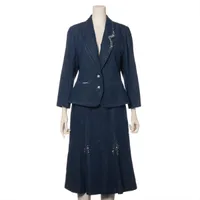 レオナールファッション シルク セットアップ ネイビー ＡＢランク