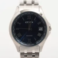 シチズン エクシード CB1080-52L SS ソーラー 青文字盤