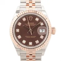 ロレックス デイトジャスト 279171G SS×PG AT チョコレート文字盤