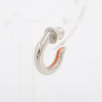 エルメス サボ メタル ピアス(片耳用) ST1203 ネイビー×シルバー