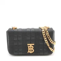 バーバリー TB ローラ レザー チェーンショルダーバッグ ブラック ＡＢランク