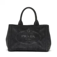 プラダ カナパ デニム PRADA プラダ カナパ デニム 人気のホワイトステッチ 荷物入る